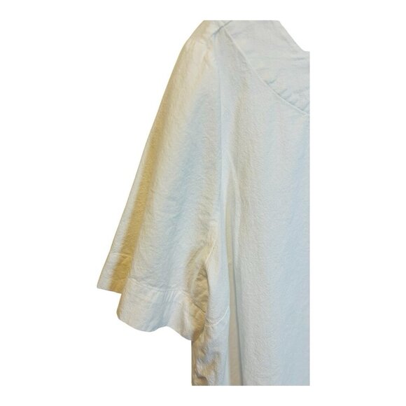 Appleseed’s Captiva Side Button Top Petite XL White Elbow Sleeves Bateau Neck - Picture 4 of 9